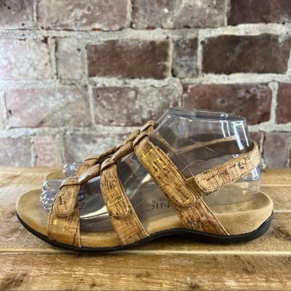 Vionic Rest Amber Cork Triple Strap Tan Sandals Sz 7 - Picture 5 of 12